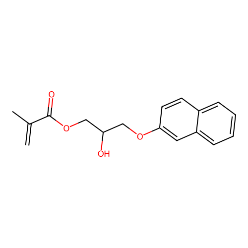 2-Hydroxy-3-beta-naphthoxypropyl methacrylate structure
