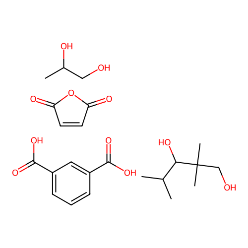 (C8-H18-O2.C8-H6-O4.C4-H2-O3.C3-H8-O2)x- structure