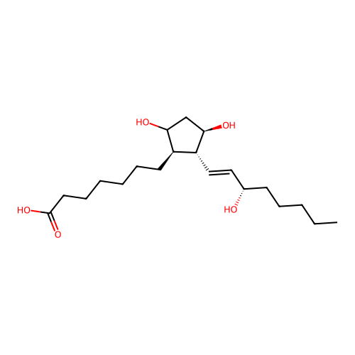 (13E,15S)-9,11alpha,15-Trihydroxyprost-13-en-1-oic acid structure
