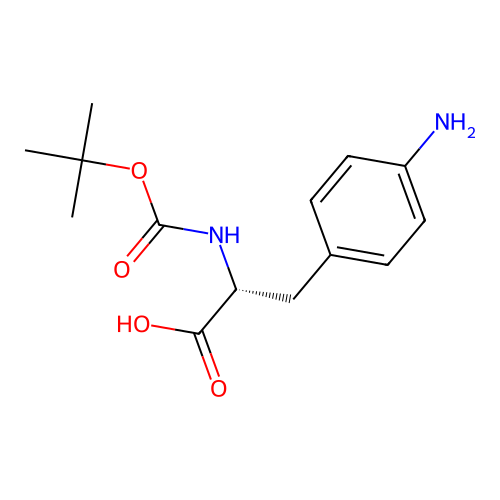 4-Amino-N-((1,1-dimethylethoxy)carbonyl)-D-phenylalanine structure