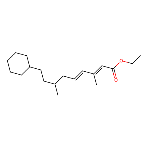 2,4-Nonadienoic acid, 9-cyclohexyl-3,7-dimethyl-, ethyl ester structure