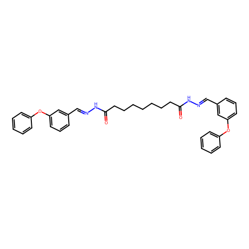 N'~1~,N'~9~-bis(3-phenoxybenzylidene)nonanedihydrazide structure
