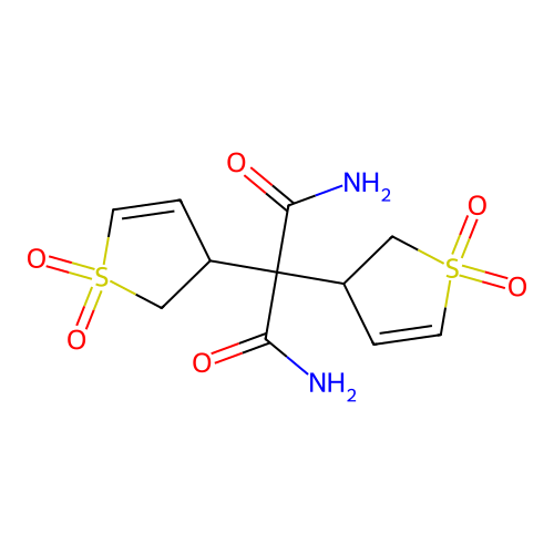Bis(1,1-dioxo-3-2,3-dihydrothienyl)methane-1,1-dicarboxamide structure