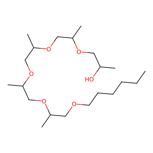 4,7,10,13,16-Pentaoxadocosan-2-ol, 5,8,11,14-tetramethyl- structure