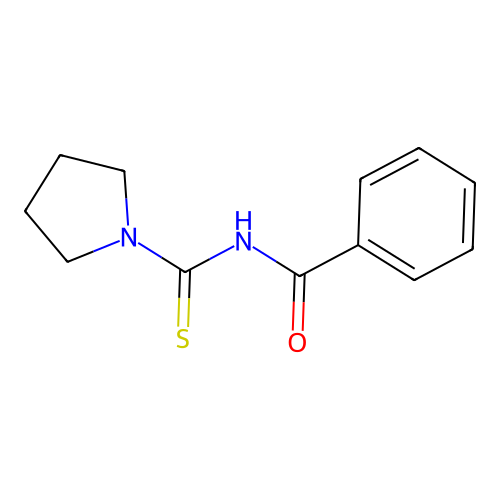 N-(pyrrolidin-1-ylcarbonothioyl)benzamide structure