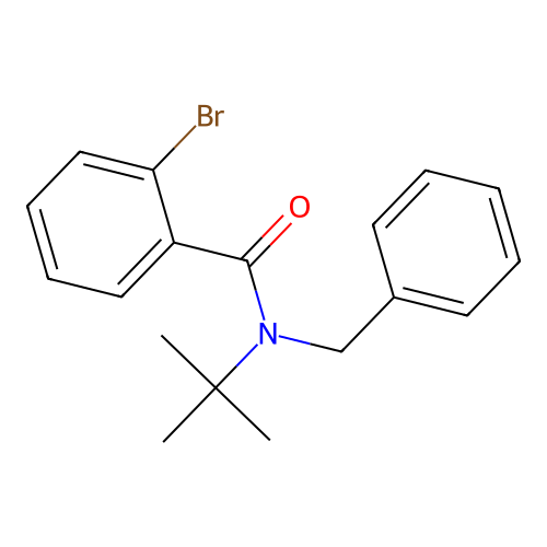 N-benzyl-2-bromo-N-tert-butylbenzamide structure