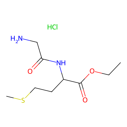 2-(2-Amino-acetylamino)-4-methylsulfanyl-butyric acid ethyl ester hydrochloride structure
