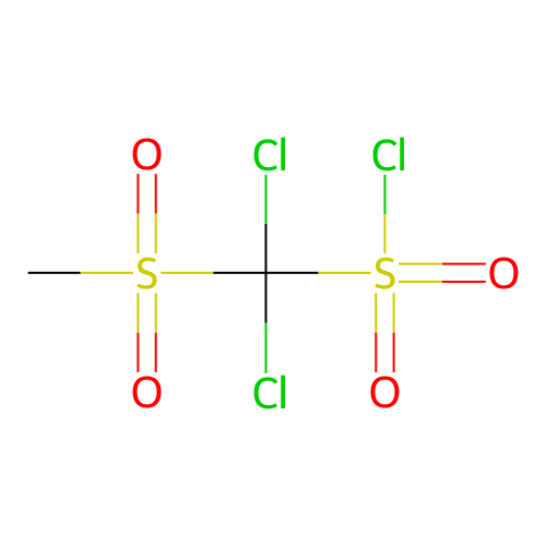 Methanesulfonyl-dichloromethanesulfonyl chloride structure