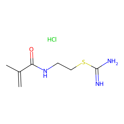 2-(2-Methylprop-2-enoylamino)ethyl carbamimidothioate;hydrochloride structure