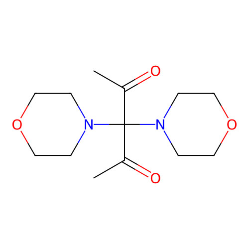 3,3-Dimorpholin-4-ylpentane-2,4-dione structure