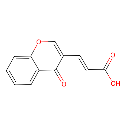 3-(4-Oxochromen-3-yl)prop-2-enoic acid structure