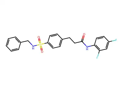 3-[4-(benzylsulfamoyl)phenyl]-N-(2,4-difluorophenyl)propanamide structure
