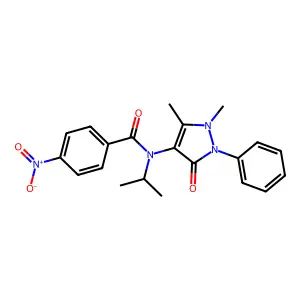 N-(1,5-Dimethyl-3-oxo-2-phenyl-pyrazol-4-YL)-4-nitro-N-propan-2-YL-benzamide structure