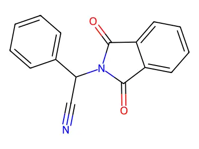 2-(1,3-dioxo-2,3-dihydro-1H-isoindol-2-yl)-2-phenylacetonitrile structure