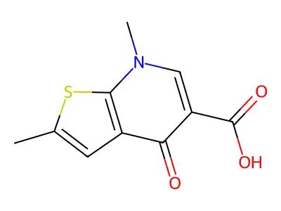 7-Ethyl-2-methyl-4-oxo-4,7-dihydrothieno(2,3-b)pyridine-5-carboxylic acid structure