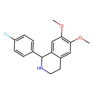 1-(4-Fluorophenyl)-6,7-dimethoxy-1,2,3,4-tetrahydroisoquinoline structure