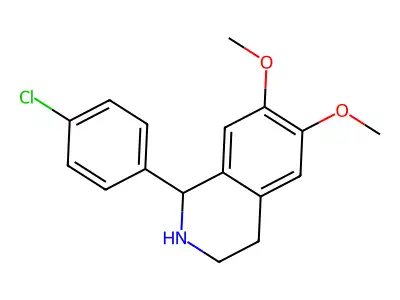 1-(4-Chlorophenyl)-6,7-dimethoxy-1,2,3,4-tetrahydroisoquinoline structure
