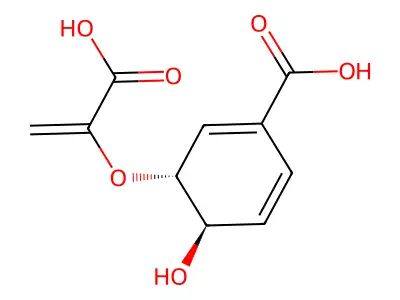 3-((1-Carboxylatoethenyl)oxy)-4-hydroxycyclohexa-1,5-diene-1-carboxylate structure