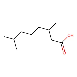 (3S)-3,7-dimethyloctanoic acid structure