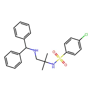 N-[1-(benzhydrylamino)-2-methylpropan-2-yl]-4-chlorobenzenesulfonamide structure
