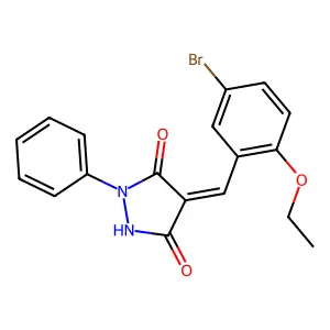 4-(5-Bromo-2-ethoxybenzylidene)-1-phenyl-3,5-pyrazolidinedione structure