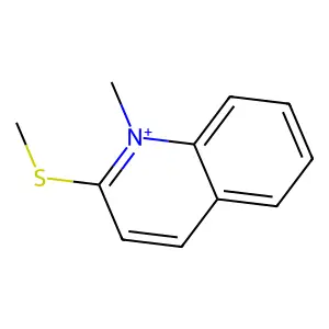 1-Methyl-2-(methylthio)quinolinium structure