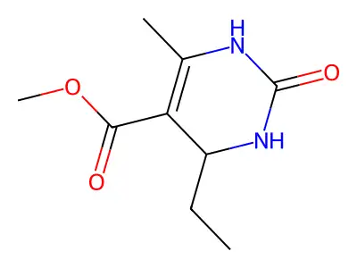 Methyl 4-ethyl-6-methyl-2-oxo-1,2,3,4-tetrahydropyrimidine-5-carboxylate structure