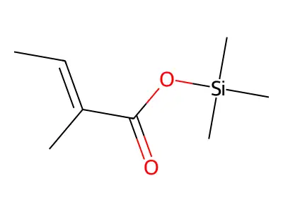 Trimethylsilyl (2E)-2-methyl-2-butenoate structure