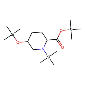 5-Hydroxypipecolic acid, 3TMS derivative structure