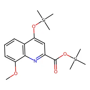 Trimethylsilyl 8-methoxy-4-[(trimethylsilyl)oxy]-2-quinolinecarboxylate structure