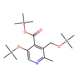 Trimethylsilyl 2-methyl-5-[(trimethylsilyl)oxy]-3-([(trimethylsilyl)oxy]methyl)isonicotinate structure