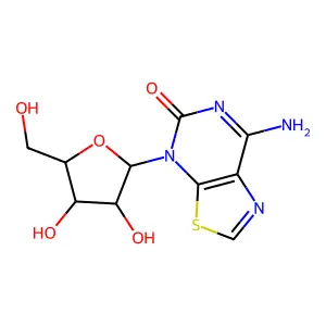 7-amino-4-[3,4-dihydroxy-5-(hydroxymethyl)oxolan-2-yl]-[1,3]thiazolo[5,4-d]pyrimidin-5-one structure