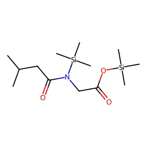 Glycine, N-(3-methyl-1-oxobutyl)-N-(trimethylsilyl)-, trimethylsilyl ester structure
