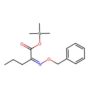 2-[(Phenylmethoxy)imino]pentanoic acid trimethylsilyl ester structure