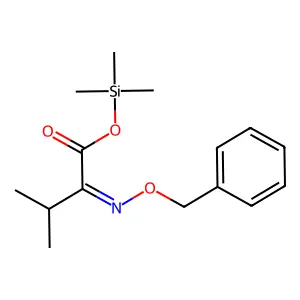 3-Methyl-2-[(phenylmethoxy)imino]butanoic acid trimethylsilyl ester structure