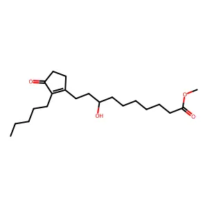 eta-Hydroxy-3-oxo-2-pentyl-1-cyclopentene-1-decanoic acid methyl ester structure