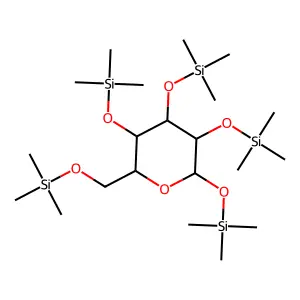 1,2,3,4,6-Pentakis-O-(trimethylsilyl)hexopyranose structure