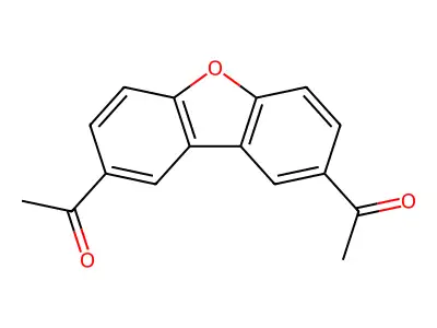 1-(8-Acetyldibenzofuran-2-yl)ethanone structure