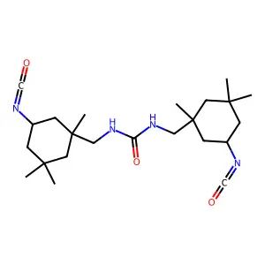 Urea, N,N'-bis((5-isocyanato-1,3,3-trimethylcyclohexyl)methyl)- structure
