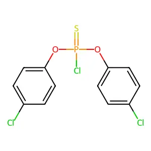O,O-Bis(4-chlorophenyl) phosphorochloridothioate structure