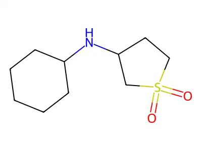 N-cyclohexyltetrahydrothiophen-3-amine 1,1-dioxide structure