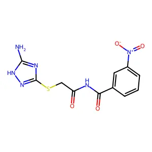 3-[({5-[(E)-2-carboxyethenyl]-2-methoxyphenyl}sulfonyl)amino]benzoic acid structure