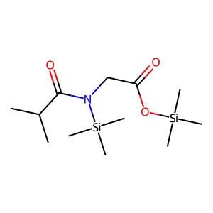 Glycine, N-(2-methyl-1-oxopropyl)-N-(trimethylsilyl)-, trimethylsilyl ester structure