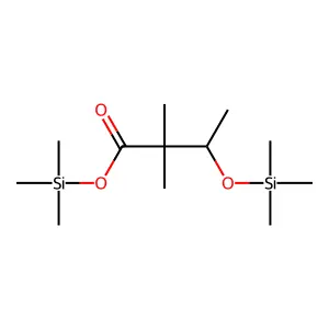 Butanoic acid, 2,2-dimethyl-3-[(trimethylsilyl)oxy]-, trimethylsilyl ester structure