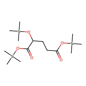 Pentanedioic acid, 2-[(trimethylsilyl)oxy]-, bis(trimethylsilyl) ester structure