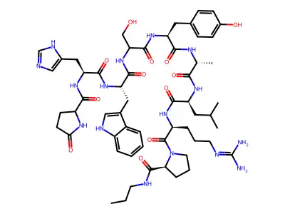 LHRH propylamide, ala(6)-des-gly(10)- structure