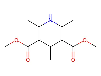 2,4,6-Trimethyl-1,4-dihydro-pyridine-3,5-dicarboxylic acid dimethyl ester structure