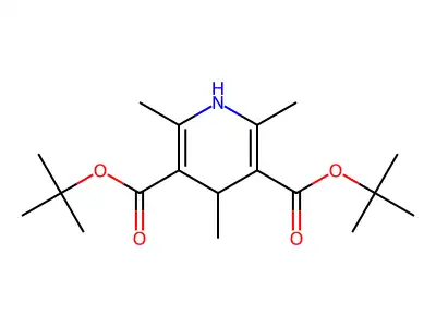 Di-tert-butyl 2,4,6-trimethyl-1,4-dihydropyridine-3,5-dicarboxylate structure