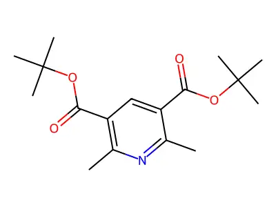 Di-tert-butyl 2,6-dimethylpyridine-3,5-dicarboxylate structure