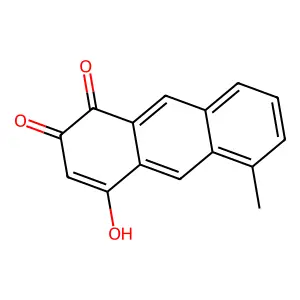 2-Hydroxy-5-methyl-1,4-anthracenedione structure